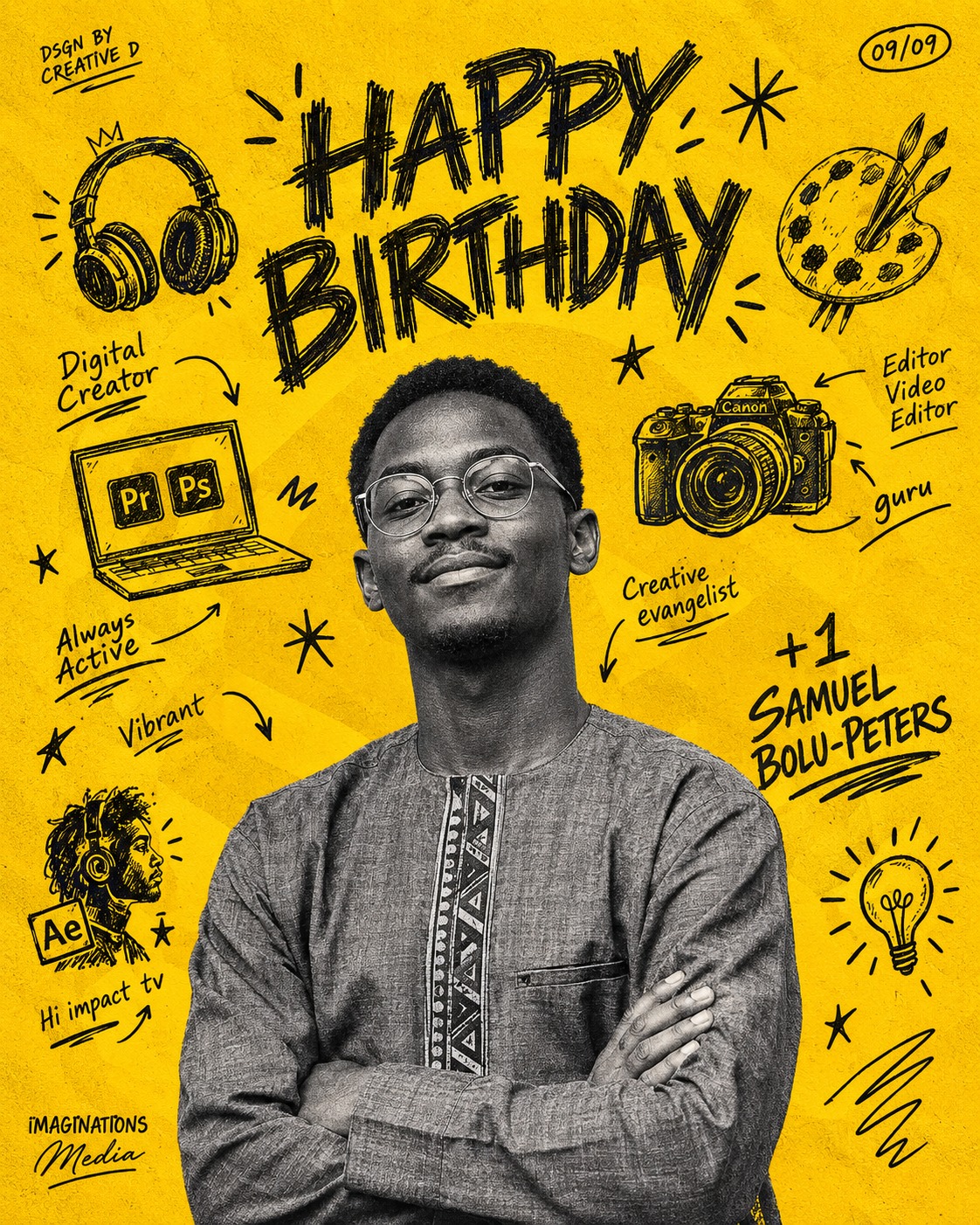 Creative Birthday Collage Poster