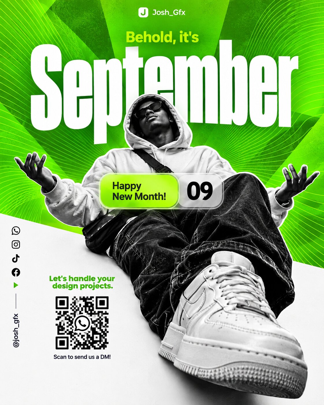 Neon September Streetwear Promo Poster