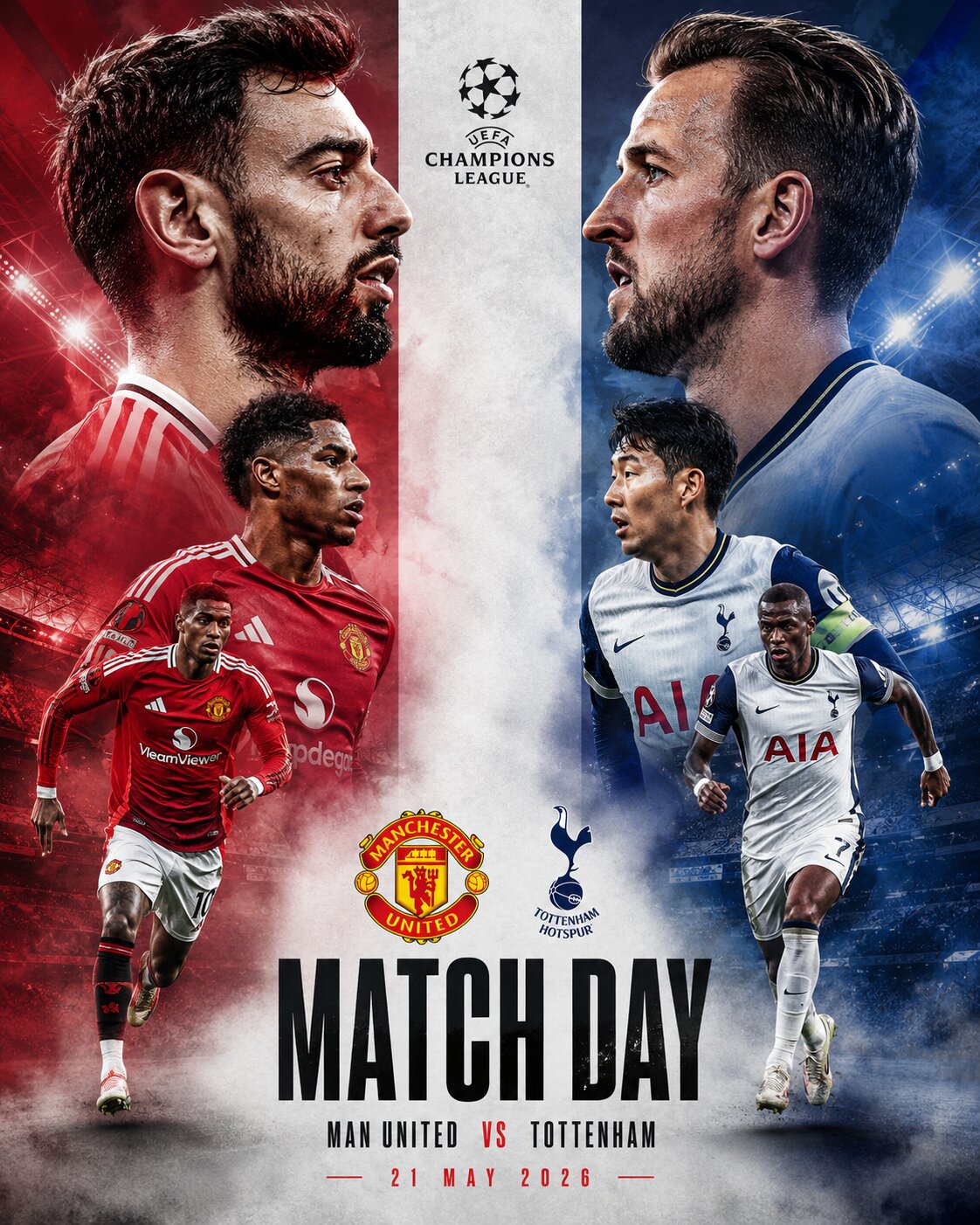 Red versus Blue Match Day Poster
