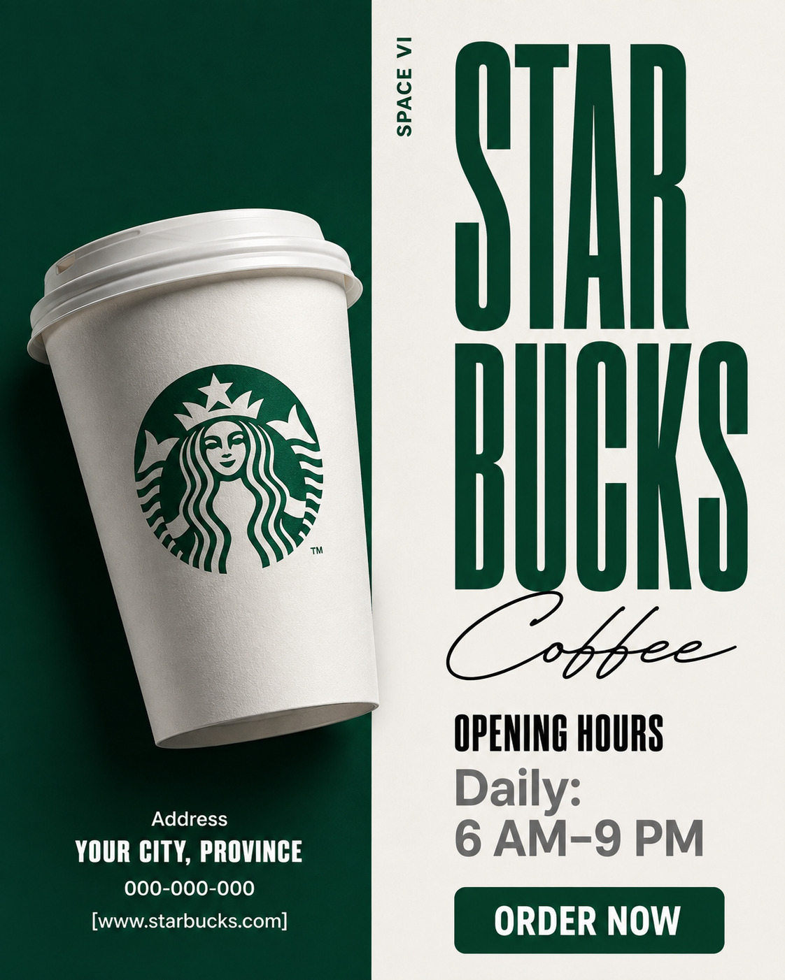 Starbucks Coffee Opening Poster