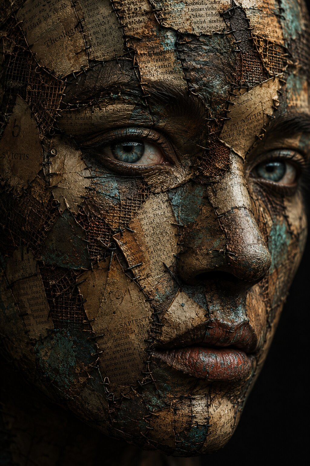Stitched Manuscript Face
