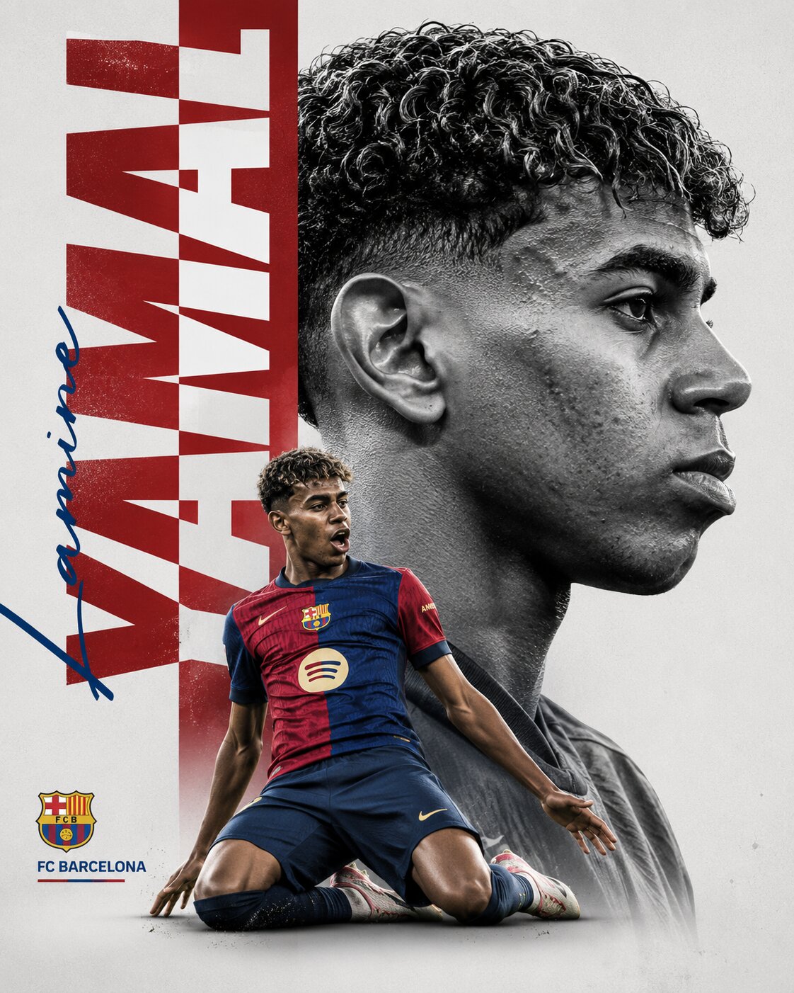 Yamal Barcelona Celebration Poster