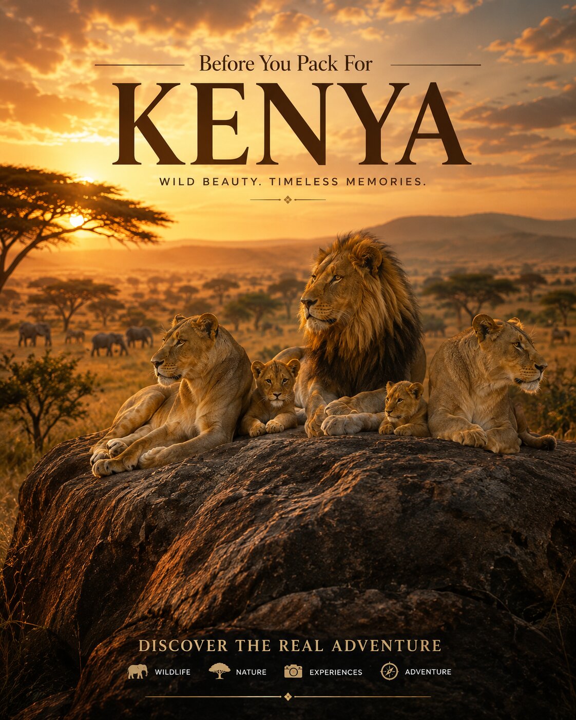 Premium African Safari Travel Poster
