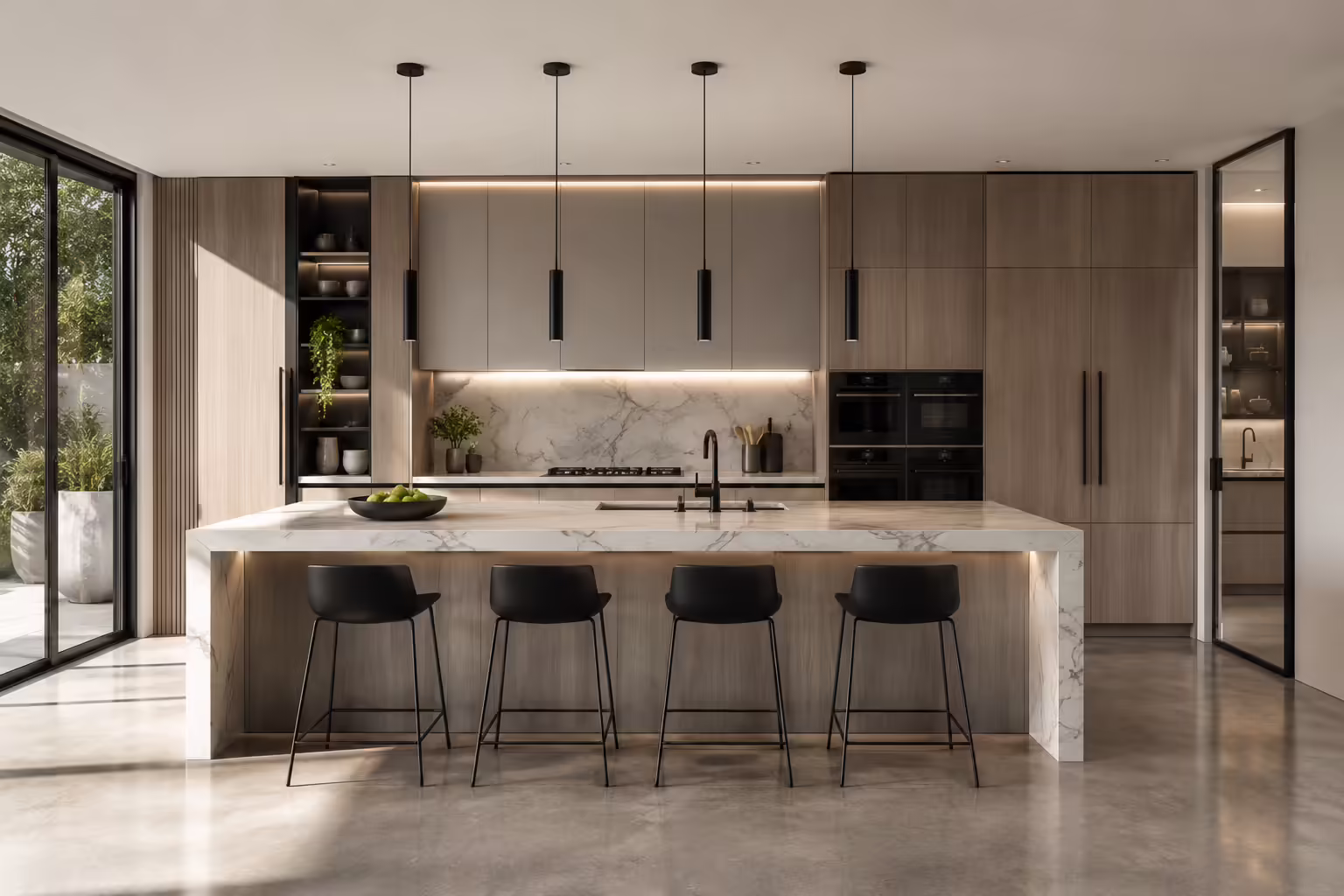 Modern minimalist luxury kitchen interior