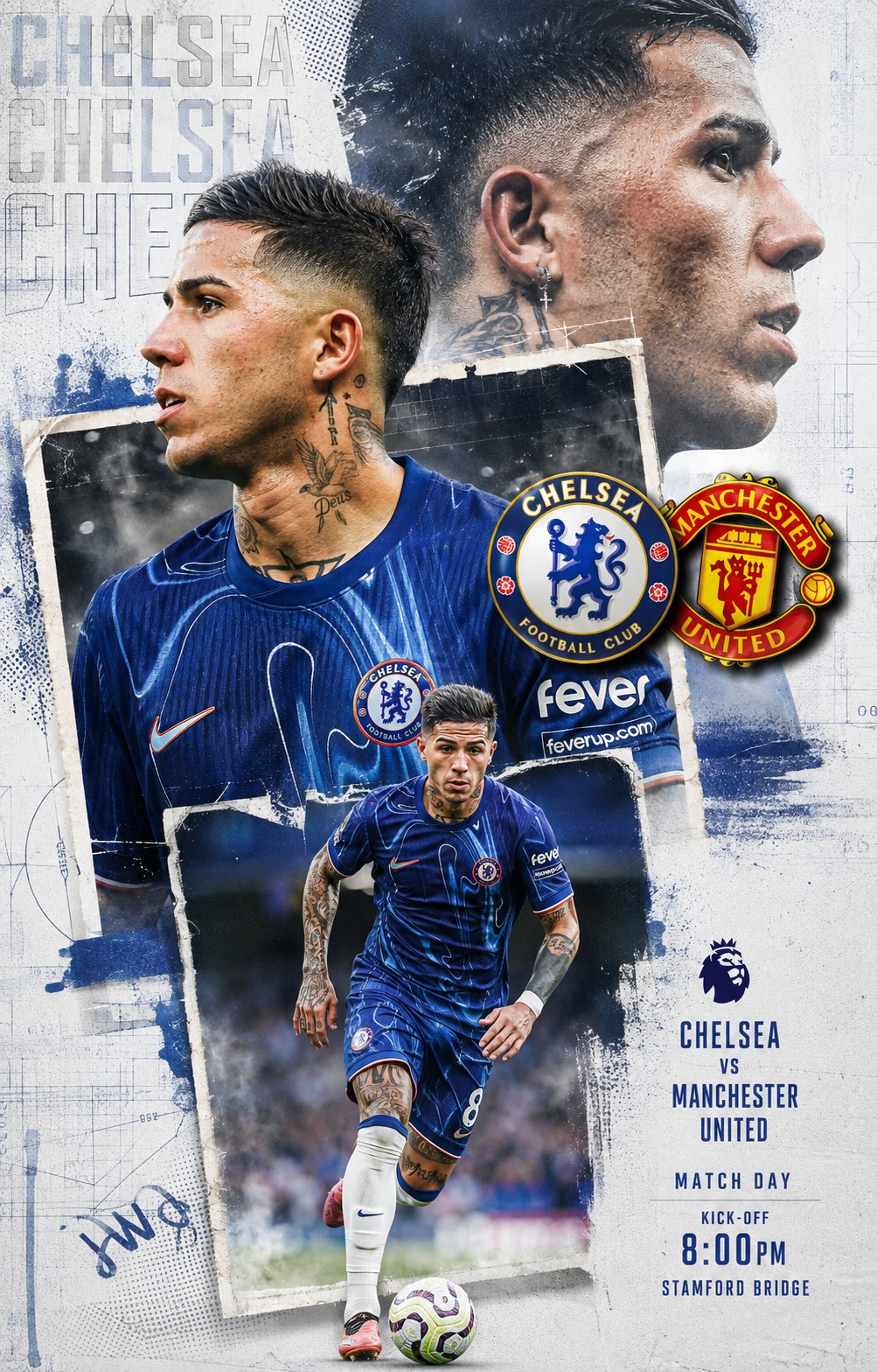 Chelsea vs Aston Villa Matchday Collage